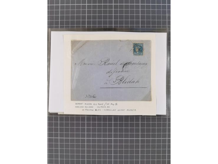 1870/84 (ca.), umfangreicher Bestand mit 64 Briefen, viele interessante Verwendungen, Schwerpunkt Postgeschichte 1870/71, dab