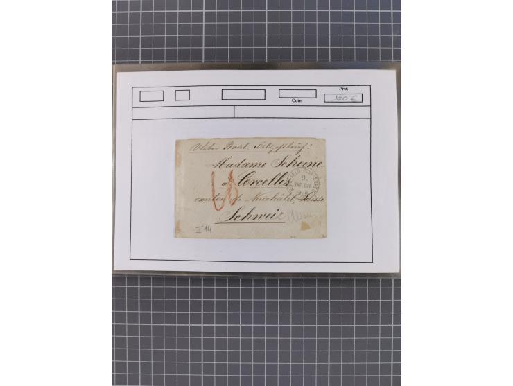 1870/84 (ca.), umfangreicher Bestand mit 64 Briefen, viele interessante Verwendungen, Schwerpunkt Postgeschichte 1870/71, dab