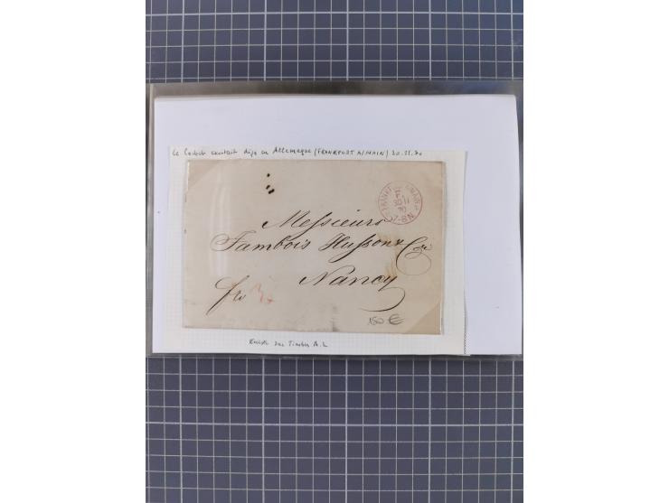 1870/84 (ca.), umfangreicher Bestand mit 64 Briefen, viele interessante Verwendungen, Schwerpunkt Postgeschichte 1870/71, dab