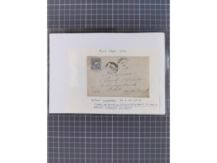 1870/84 (ca.), umfangreicher Bestand mit 64 Briefen, viele interessante Verwendungen, Schwerpunkt Postgeschichte 1870/71, dab