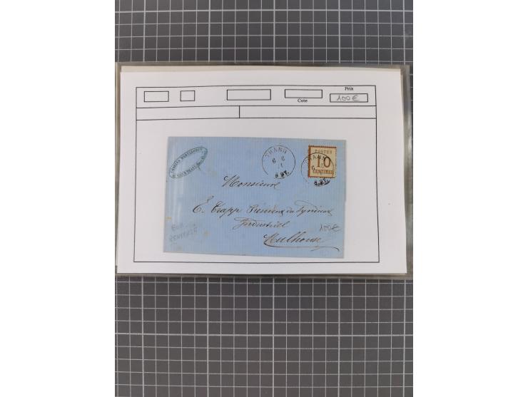 1870/84 (ca.), umfangreicher Bestand mit 64 Briefen, viele interessante Verwendungen, Schwerpunkt Postgeschichte 1870/71, dab