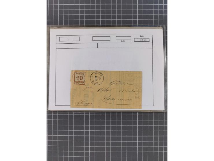 1870/84 (ca.), umfangreicher Bestand mit 64 Briefen, viele interessante Verwendungen, Schwerpunkt Postgeschichte 1870/71, dab