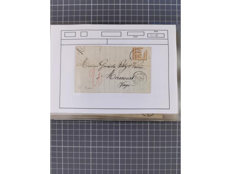 1870/84 (ca.), umfangreicher Bestand mit 64 Briefen, viele interessante Verwendungen, Schwerpunkt Postgeschichte 1870/71, dab