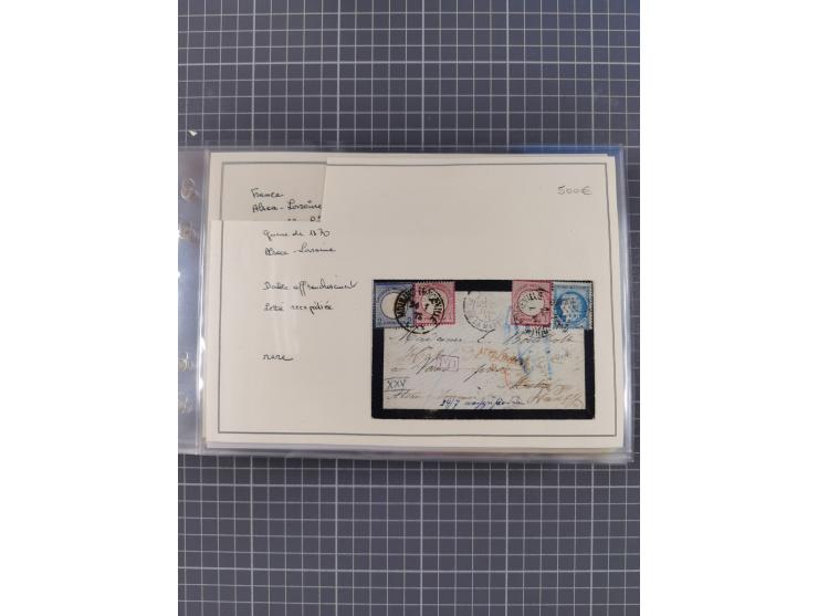 1870/72, interessanter Bestand mit über 70 Briefen, viele attraktive Verwendungen mit besseren Einzel- und Mehrfachfrankature