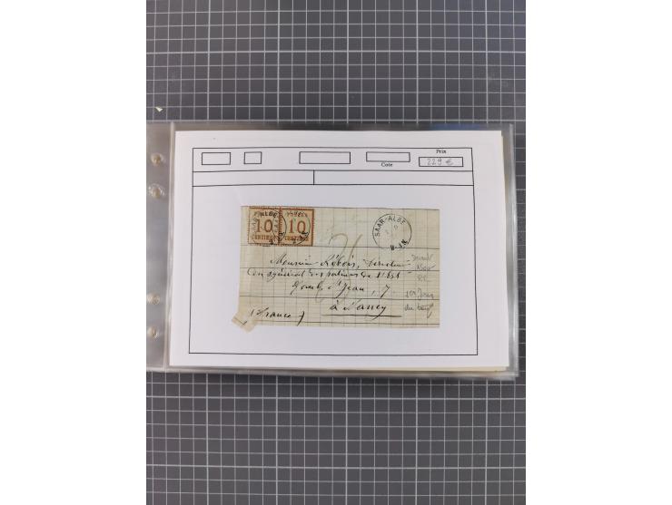 1870/72, interessanter Bestand mit über 70 Briefen, viele attraktive Verwendungen mit besseren Einzel- und Mehrfachfrankature