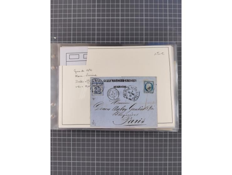 1870/72, interessanter Bestand mit über 70 Briefen, viele attraktive Verwendungen mit besseren Einzel- und Mehrfachfrankature