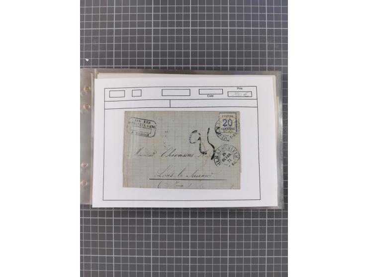 1870/72, interessanter Bestand mit über 70 Briefen, viele attraktive Verwendungen mit besseren Einzel- und Mehrfachfrankature