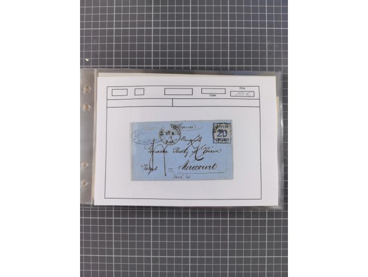 1870/72, interessanter Bestand mit über 70 Briefen, viele attraktive Verwendungen mit besseren Einzel- und Mehrfachfrankature