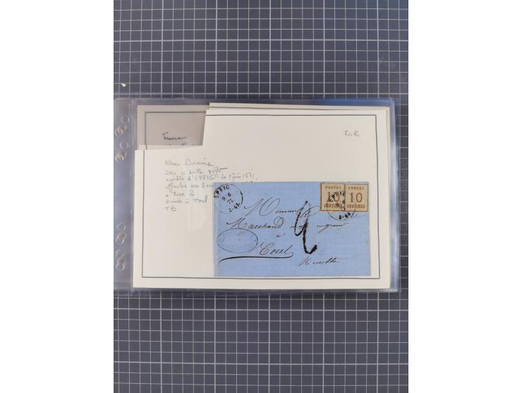 1870/72, interessanter Bestand mit über 70 Briefen, viele attraktive Verwendungen mit besseren Einzel- und Mehrfachfrankature