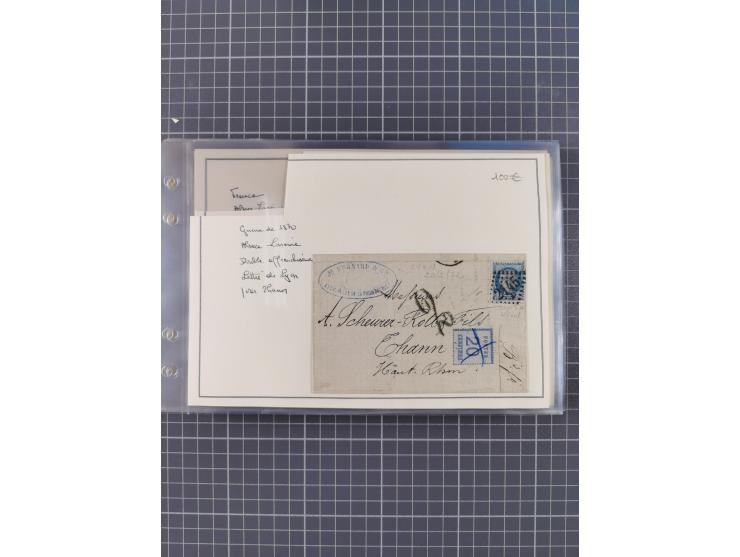 1870/72, interessanter Bestand mit über 70 Briefen, viele attraktive Verwendungen mit besseren Einzel- und Mehrfachfrankature