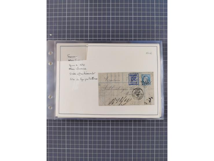 1870/72, interessanter Bestand mit über 70 Briefen, viele attraktive Verwendungen mit besseren Einzel- und Mehrfachfrankature