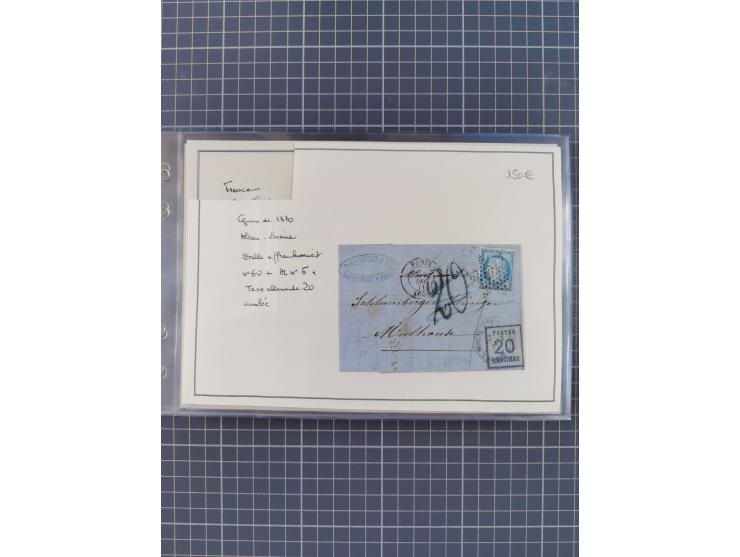 1870/72, interessanter Bestand mit über 70 Briefen, viele attraktive Verwendungen mit besseren Einzel- und Mehrfachfrankature