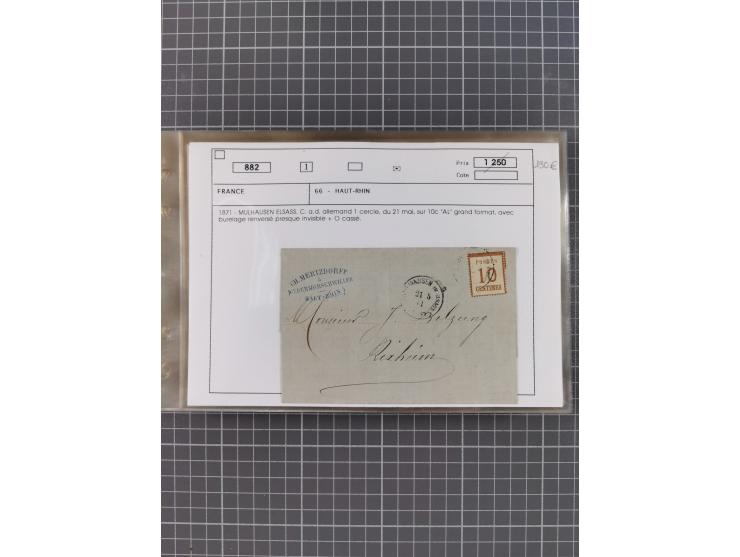 1870/72, interessanter Bestand mit über 70 Briefen, viele attraktive Verwendungen mit besseren Einzel- und Mehrfachfrankature