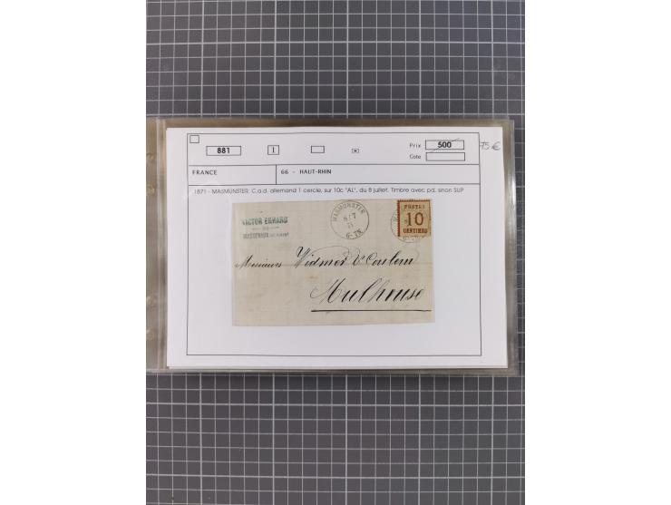 1870/72, interessanter Bestand mit über 70 Briefen, viele attraktive Verwendungen mit besseren Einzel- und Mehrfachfrankature