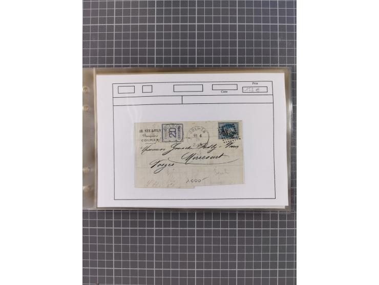 1870/72, interessanter Bestand mit über 70 Briefen, viele attraktive Verwendungen mit besseren Einzel- und Mehrfachfrankature