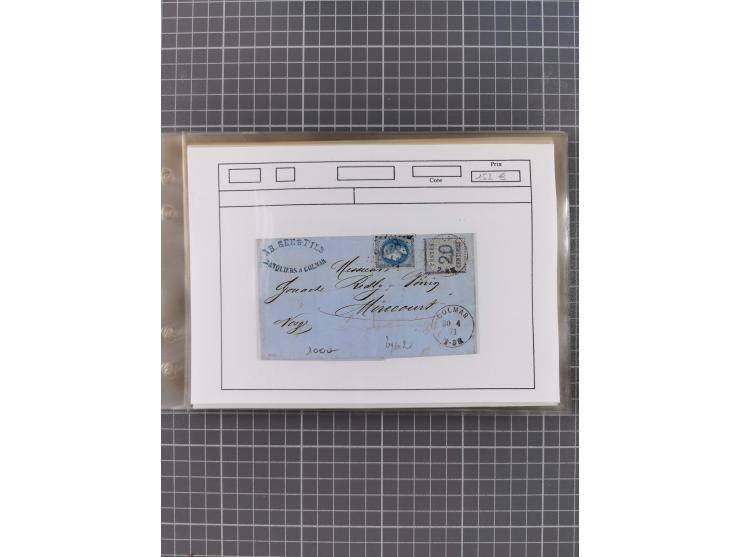 1870/72, interessanter Bestand mit über 70 Briefen, viele attraktive Verwendungen mit besseren Einzel- und Mehrfachfrankature