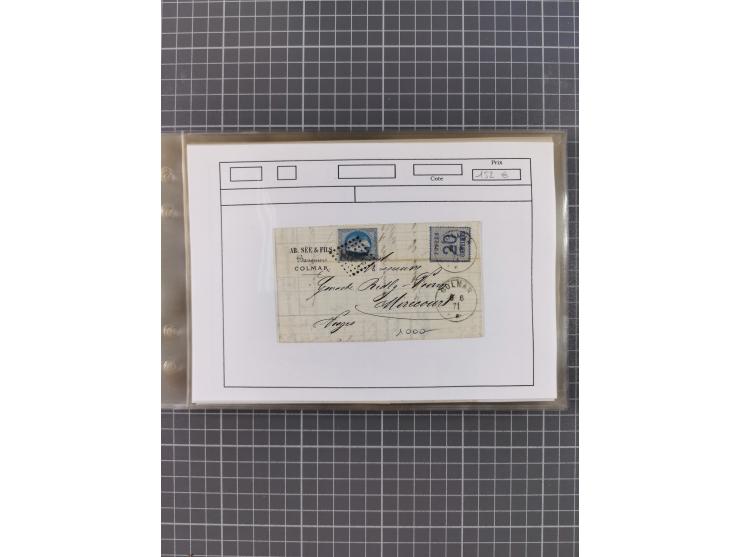 1870/72, interessanter Bestand mit über 70 Briefen, viele attraktive Verwendungen mit besseren Einzel- und Mehrfachfrankature