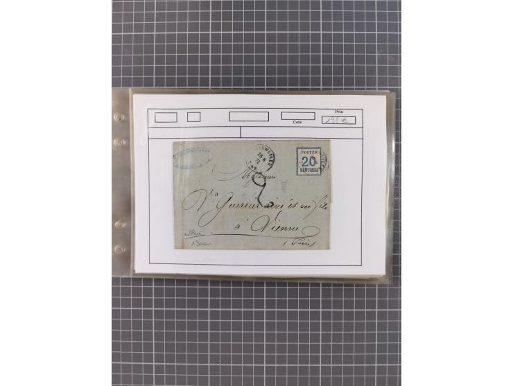 1870/72, interessanter Bestand mit über 70 Briefen, viele attraktive Verwendungen mit besseren Einzel- und Mehrfachfrankature