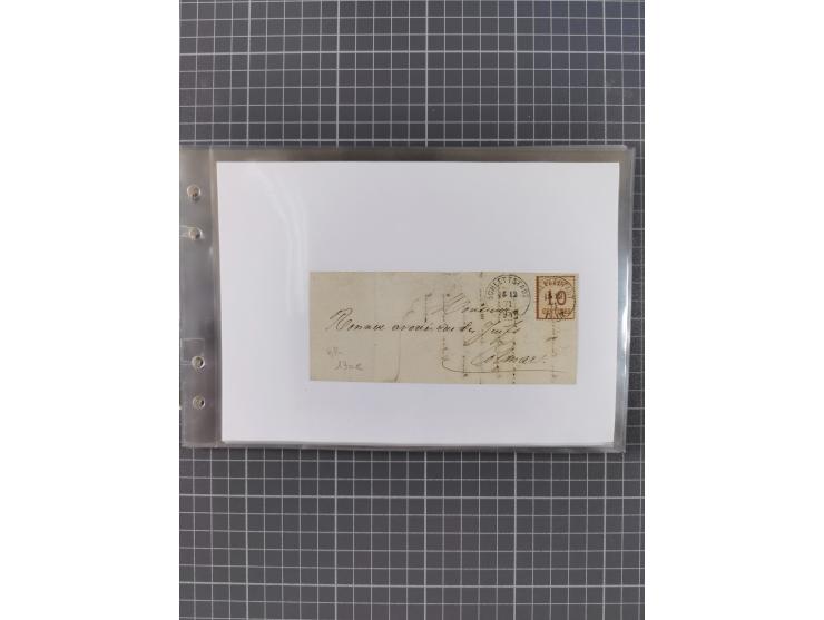 1870/72, interessanter Bestand mit über 70 Briefen, viele attraktive Verwendungen mit besseren Einzel- und Mehrfachfrankature