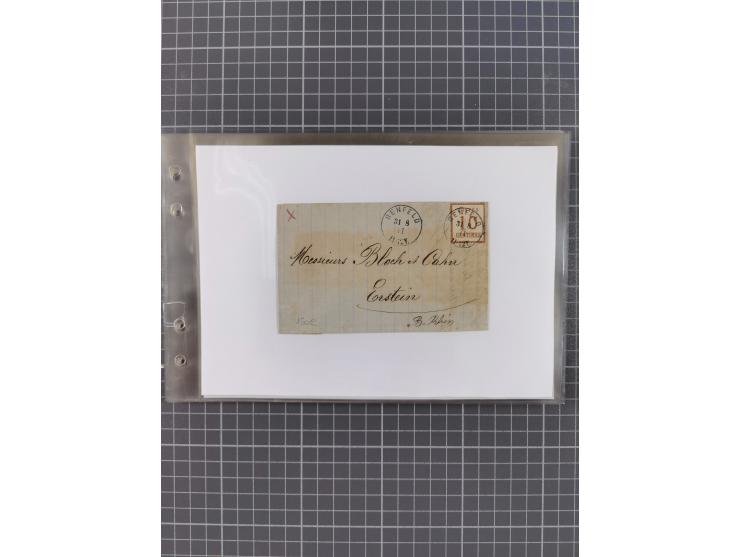 1870/72, interessanter Bestand mit über 70 Briefen, viele attraktive Verwendungen mit besseren Einzel- und Mehrfachfrankature