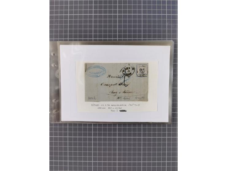 1870/72, interessanter Bestand mit über 70 Briefen, viele attraktive Verwendungen mit besseren Einzel- und Mehrfachfrankature