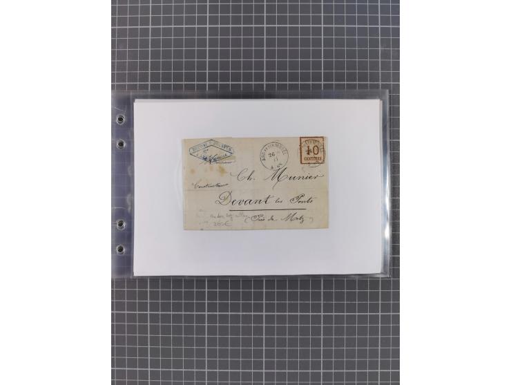 1870/72, interessanter Bestand mit über 70 Briefen, viele attraktive Verwendungen mit besseren Einzel- und Mehrfachfrankature