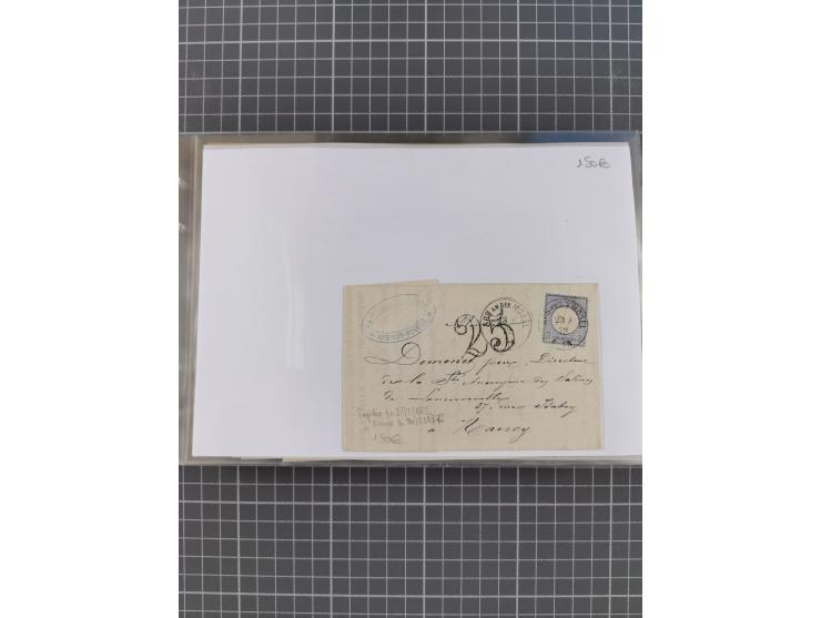 1870/72, interessanter Bestand mit über 70 Briefen, viele attraktive Verwendungen mit besseren Einzel- und Mehrfachfrankature