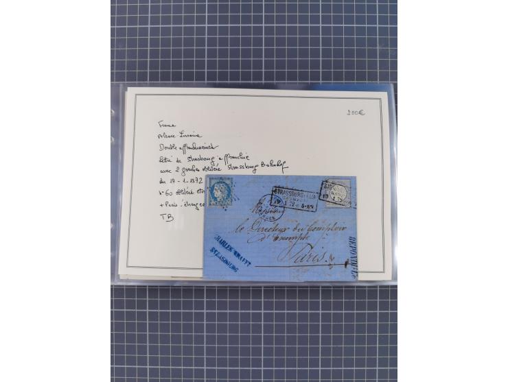 1870/72, interessanter Bestand mit über 70 Briefen, viele attraktive Verwendungen mit besseren Einzel- und Mehrfachfrankature