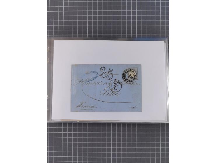 1870/72, interessanter Bestand mit über 70 Briefen, viele attraktive Verwendungen mit besseren Einzel- und Mehrfachfrankature