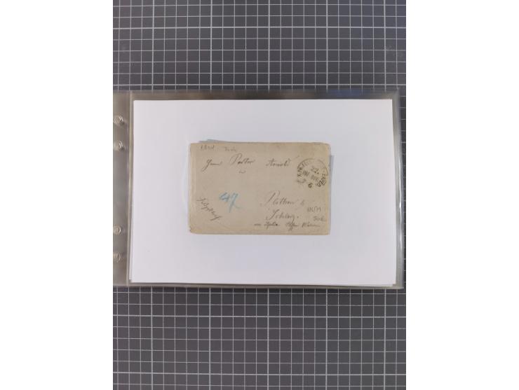 1870/72, interessanter Bestand mit über 70 Briefen, viele attraktive Verwendungen mit besseren Einzel- und Mehrfachfrankature