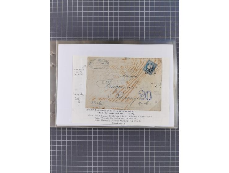 1870/72, interessanter Bestand mit über 70 Briefen, viele attraktive Verwendungen mit besseren Einzel- und Mehrfachfrankature