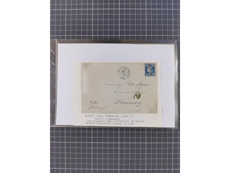 1870/72, interessanter Bestand mit über 70 Briefen, viele attraktive Verwendungen mit besseren Einzel- und Mehrfachfrankature