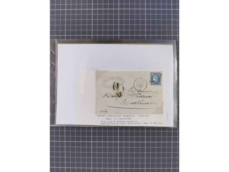 1870/72, interessanter Bestand mit über 70 Briefen, viele attraktive Verwendungen mit besseren Einzel- und Mehrfachfrankature