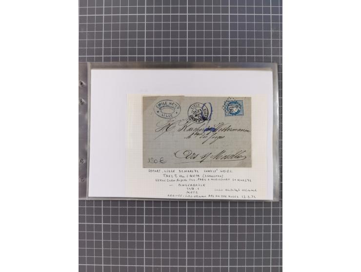 1870/72, interessanter Bestand mit über 70 Briefen, viele attraktive Verwendungen mit besseren Einzel- und Mehrfachfrankature