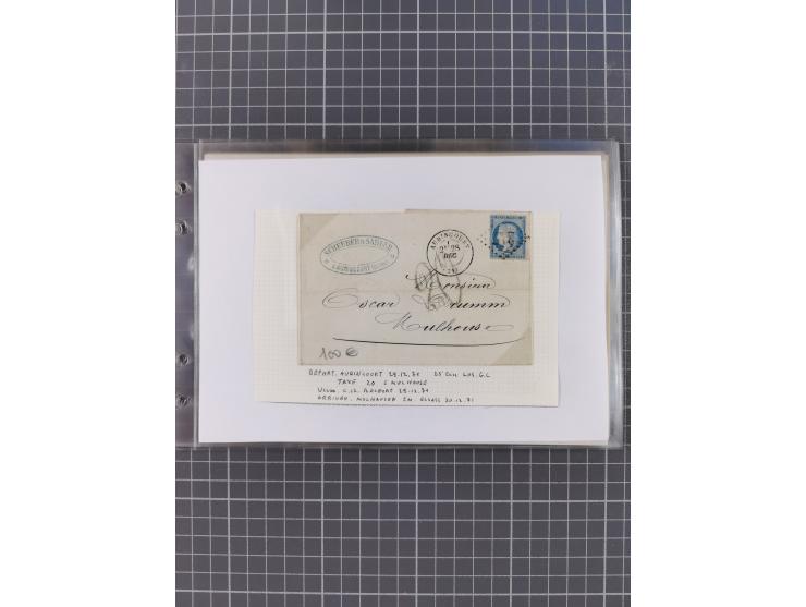 1870/72, interessanter Bestand mit über 70 Briefen, viele attraktive Verwendungen mit besseren Einzel- und Mehrfachfrankature