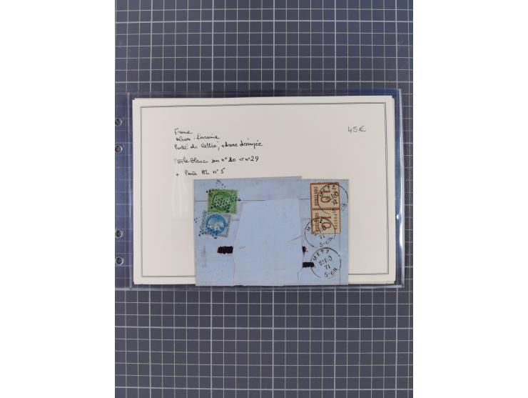 1870/72, interessanter Bestand mit über 70 Briefen, viele attraktive Verwendungen mit besseren Einzel- und Mehrfachfrankature