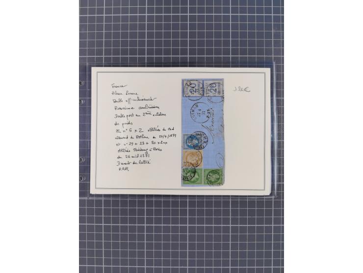 1870/72, interessanter Bestand mit über 70 Briefen, viele attraktive Verwendungen mit besseren Einzel- und Mehrfachfrankature