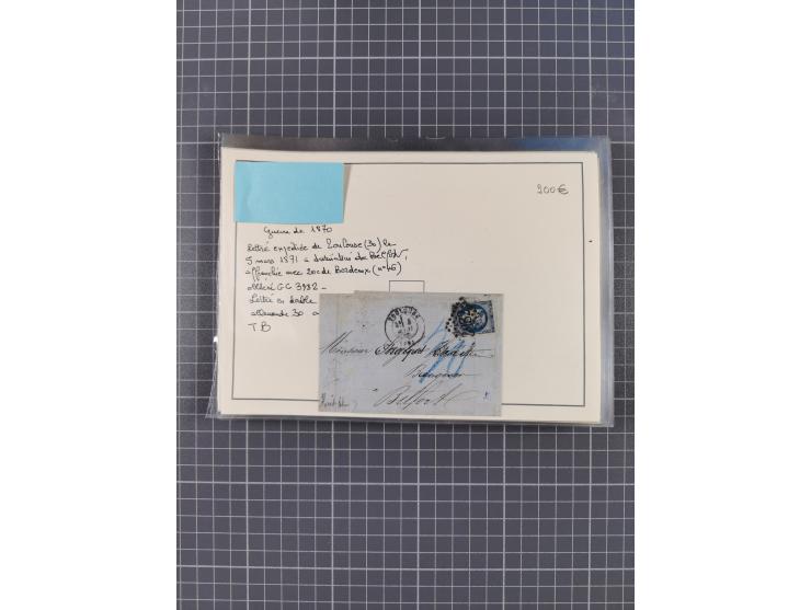 1870/72, reichhaltiger Bestand mit über 50 Briefen mit vielen besseren Einzel- und Mehrfachfrankaturen, Stempeln und weiteren