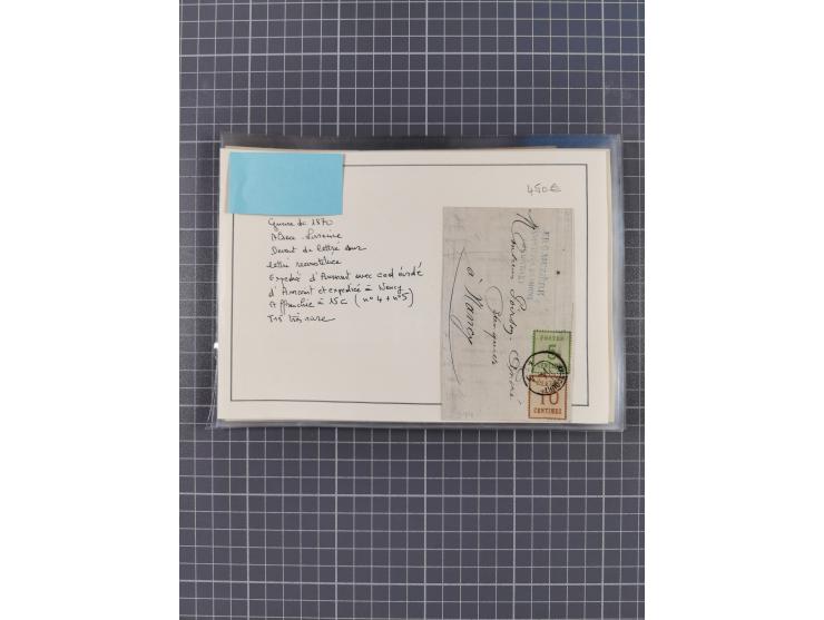 1870/72, reichhaltiger Bestand mit über 50 Briefen mit vielen besseren Einzel- und Mehrfachfrankaturen, Stempeln und weiteren