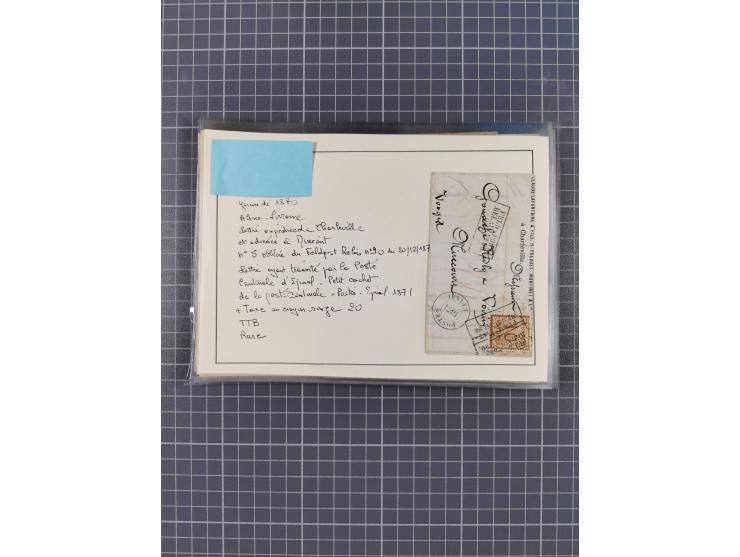 1870/72, reichhaltiger Bestand mit über 50 Briefen mit vielen besseren Einzel- und Mehrfachfrankaturen, Stempeln und weiteren