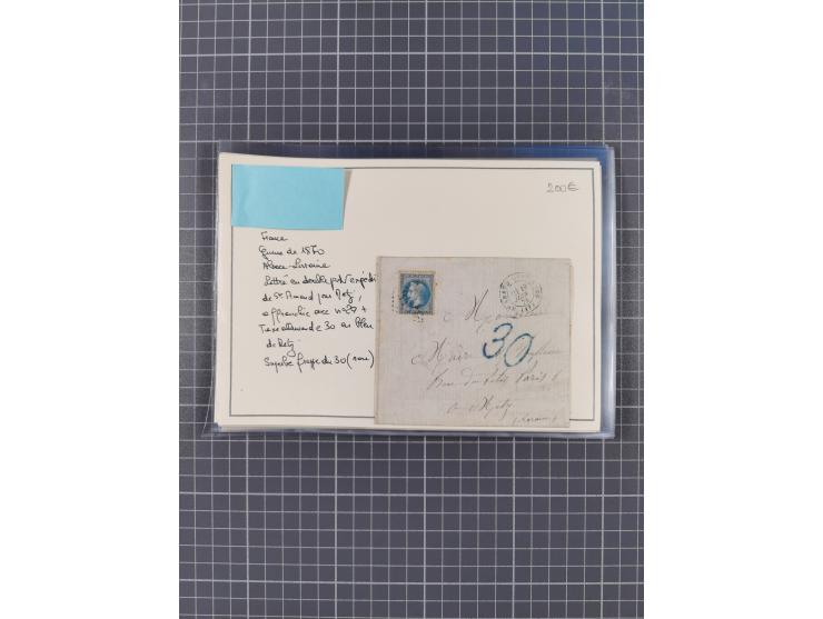 1870/72, reichhaltiger Bestand mit über 50 Briefen mit vielen besseren Einzel- und Mehrfachfrankaturen, Stempeln und weiteren