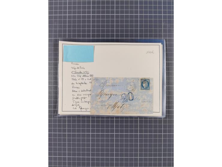 1870/72, reichhaltiger Bestand mit über 50 Briefen mit vielen besseren Einzel- und Mehrfachfrankaturen, Stempeln und weiteren