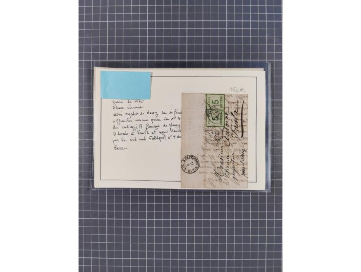 1870/72, reichhaltiger Bestand mit über 50 Briefen mit vielen besseren Einzel- und Mehrfachfrankaturen, Stempeln und weiteren