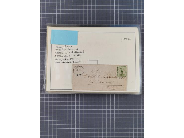 1870/72, reichhaltiger Bestand mit über 50 Briefen mit vielen besseren Einzel- und Mehrfachfrankaturen, Stempeln und weiteren