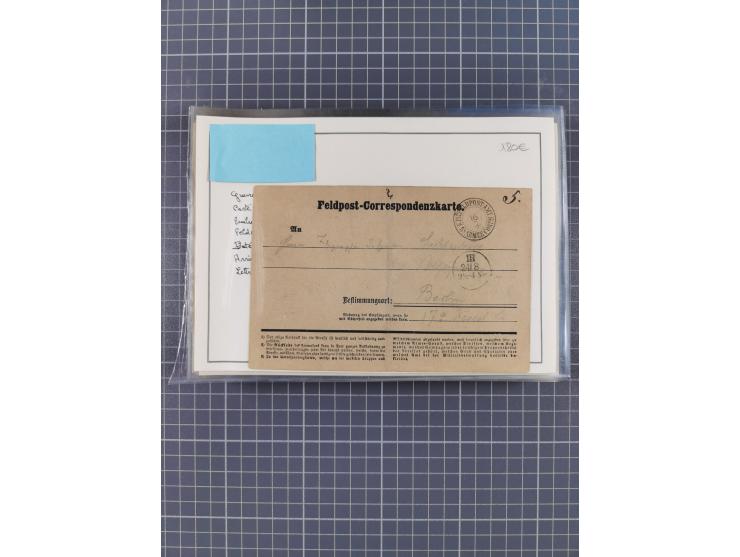 1870/72, reichhaltiger Bestand mit über 50 Briefen mit vielen besseren Einzel- und Mehrfachfrankaturen, Stempeln und weiteren