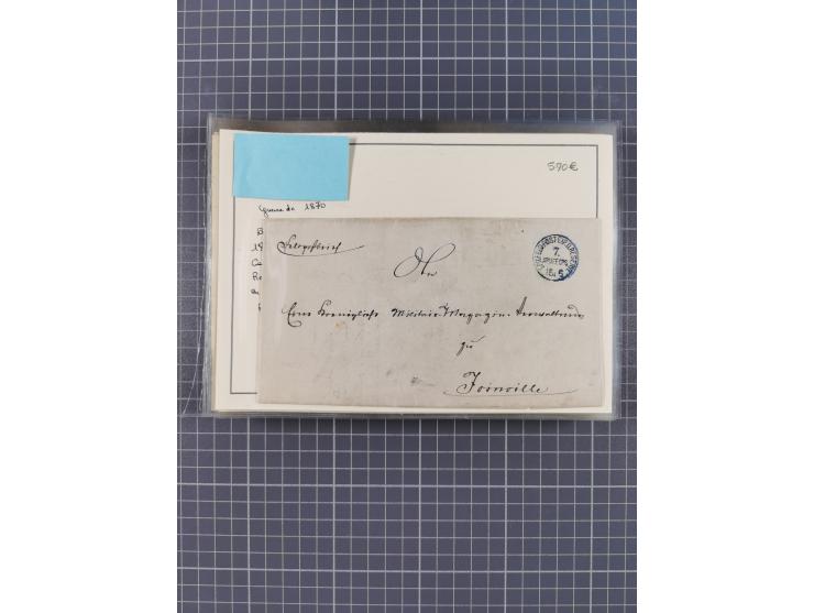 1870/72, reichhaltiger Bestand mit über 50 Briefen mit vielen besseren Einzel- und Mehrfachfrankaturen, Stempeln und weiteren