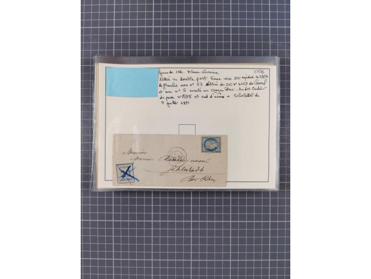 1870/72, reichhaltiger Bestand mit über 50 Briefen mit vielen besseren Einzel- und Mehrfachfrankaturen, Stempeln und weiteren