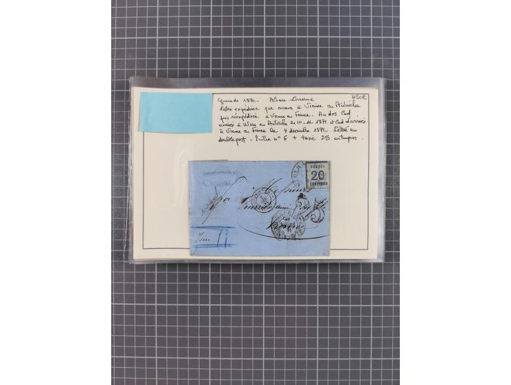 1870/72, reichhaltiger Bestand mit über 50 Briefen mit vielen besseren Einzel- und Mehrfachfrankaturen, Stempeln und weiteren