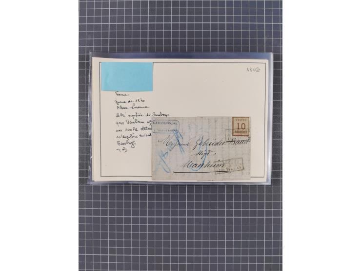 1870/72, reichhaltiger Bestand mit über 50 Briefen mit vielen besseren Einzel- und Mehrfachfrankaturen, Stempeln und weiteren