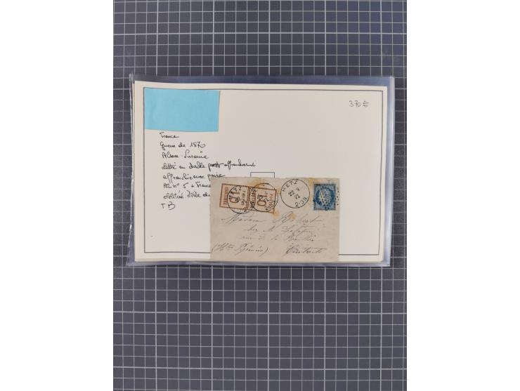 1870/72, reichhaltiger Bestand mit über 50 Briefen mit vielen besseren Einzel- und Mehrfachfrankaturen, Stempeln und weiteren